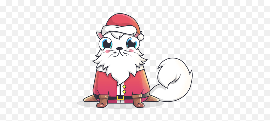 Cryptokitty Santa Claus Transparent Png - Stickpng Portable Network Graphics Emoji,Facebook Santa Claus Emoticon