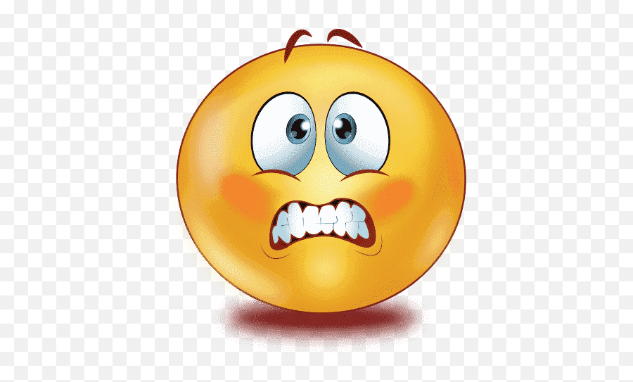 Scared Emoji Stickers For Whatsapp And - Clip Art Worried Emoji,How To Make A Scared Emoticon