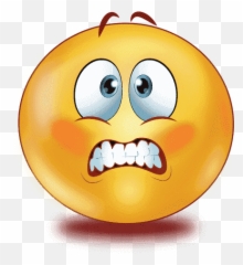 Scared Emoji Stickers For Whatsapp And - Clip Art Worried Emoji,How To Make A Scared Emoticon
