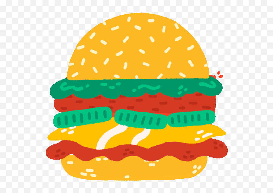 Instagram Stickers U2014 Matt Joyce Illustration - Burger Gif Emoji,Animated Bethlehem Animals Emoticon