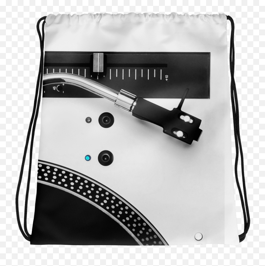 Turntable Drawstring Bag - Music Emoji,Turntable Emoticon