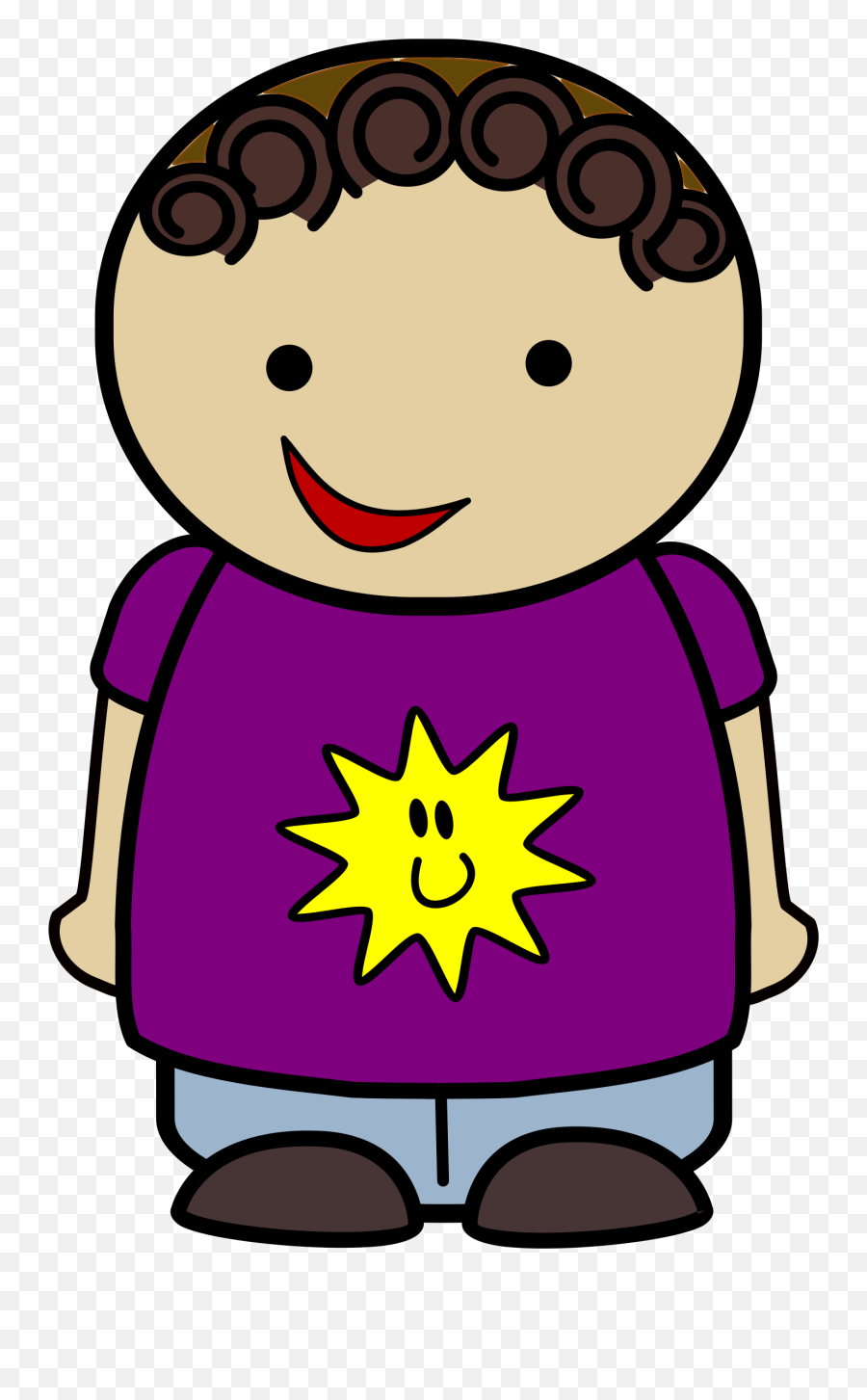 Pink Human Behavior Purple Png Clipart - Boy In Purple Shirt Clipart Emoji,Emotion Characters