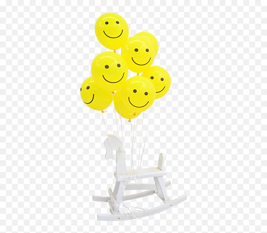 Balão De Chá De Fraldas Decoração Redonda Smiley Face 10 Pçs - Balloon Emoji,Emoticons De Balão