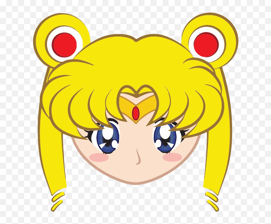 Smoon - Sailor Moon Head Clipart Emoji,Emoticon Trabajando De Noche Tarde Dibujo