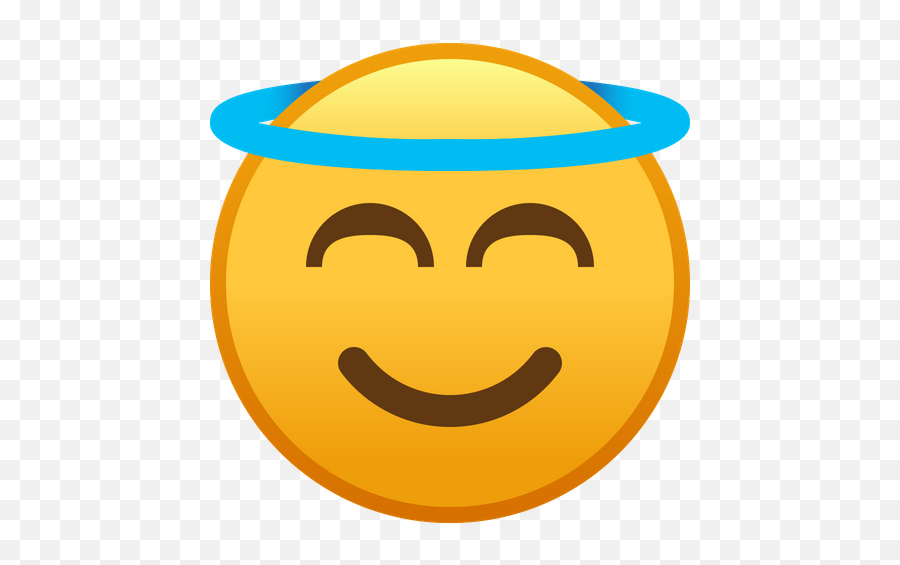 Smiling Face With Halo Emoji Icon Of Flat Style - Available Cockfosters Tube Station,Horns Down Emoji