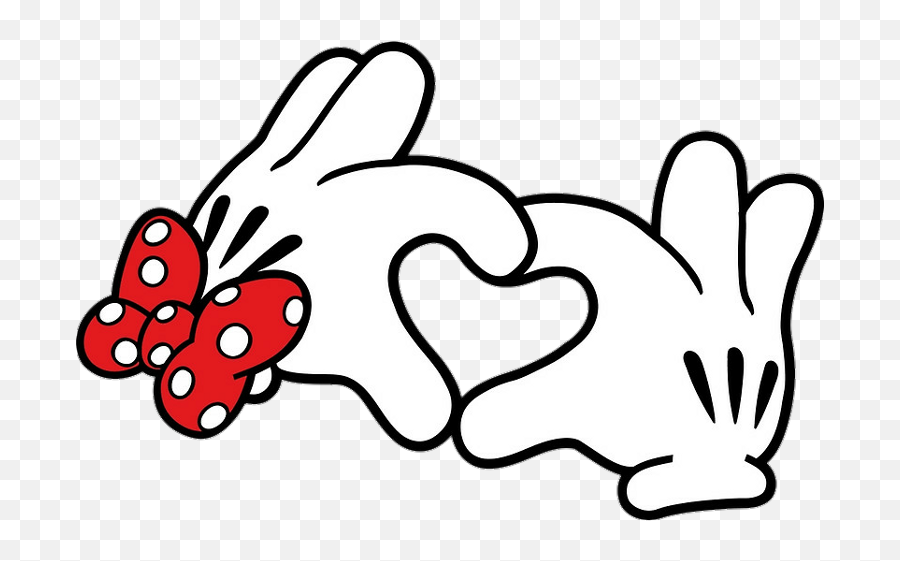 Mickey Mouse Minnie Mouse Hand Heart T - Love Mickey E Minnie Png Emoji,Minnie Mouse Print Text Emoji