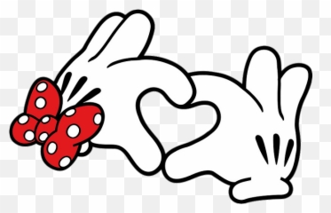 Mickey Mouse Minnie Mouse Hand Heart T - Love Mickey E Minnie Png Emoji,Minnie Mouse Print Text Emoji