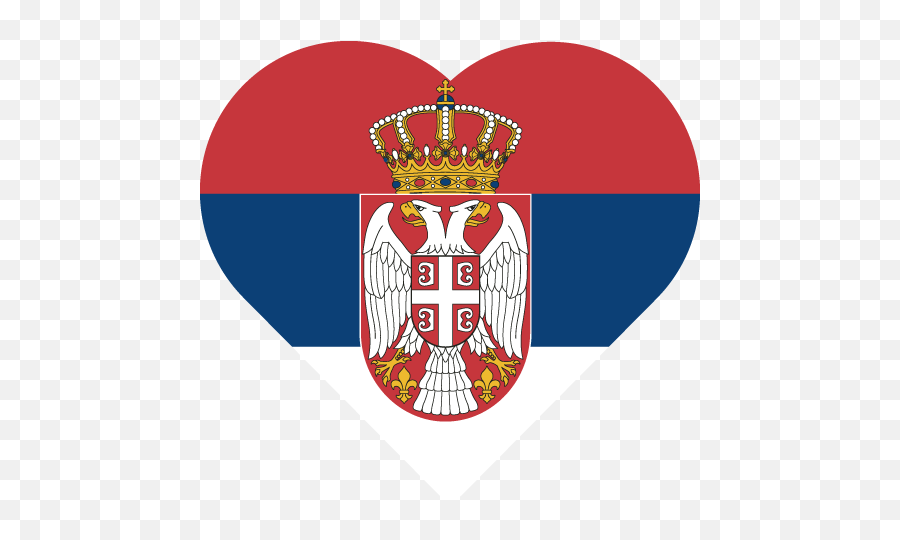Vector Country Flag Of Serbia - Heart Vector World Flags Emoji,Flag Emoticons With Country