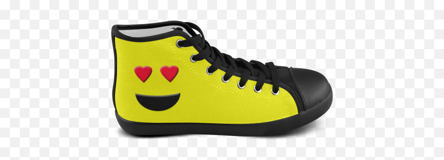 Emoticon Heart Smiley Womenu0027s High Top Canvas Shoes Model Emoji,Higher Emoticon