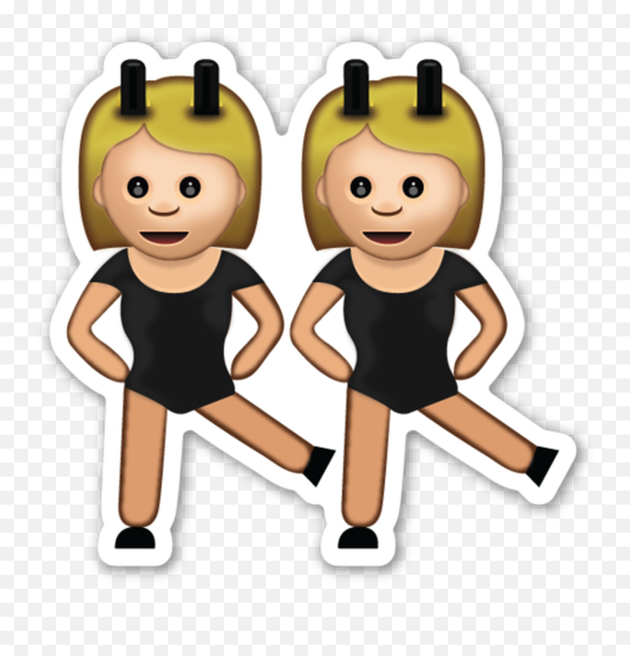 Woman With Bunny Ears - Twin Emoji Transparent Background,Bunny Emoji