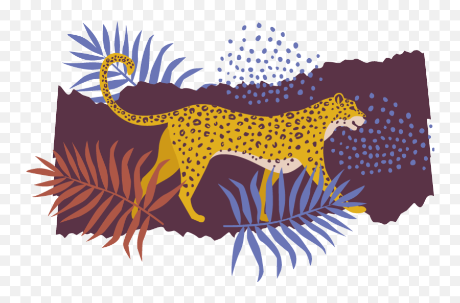 Tropical Leaves Leopards Pattern Custom T - Shirt Tenstickers Emoji,Tropicle Tree Emoji