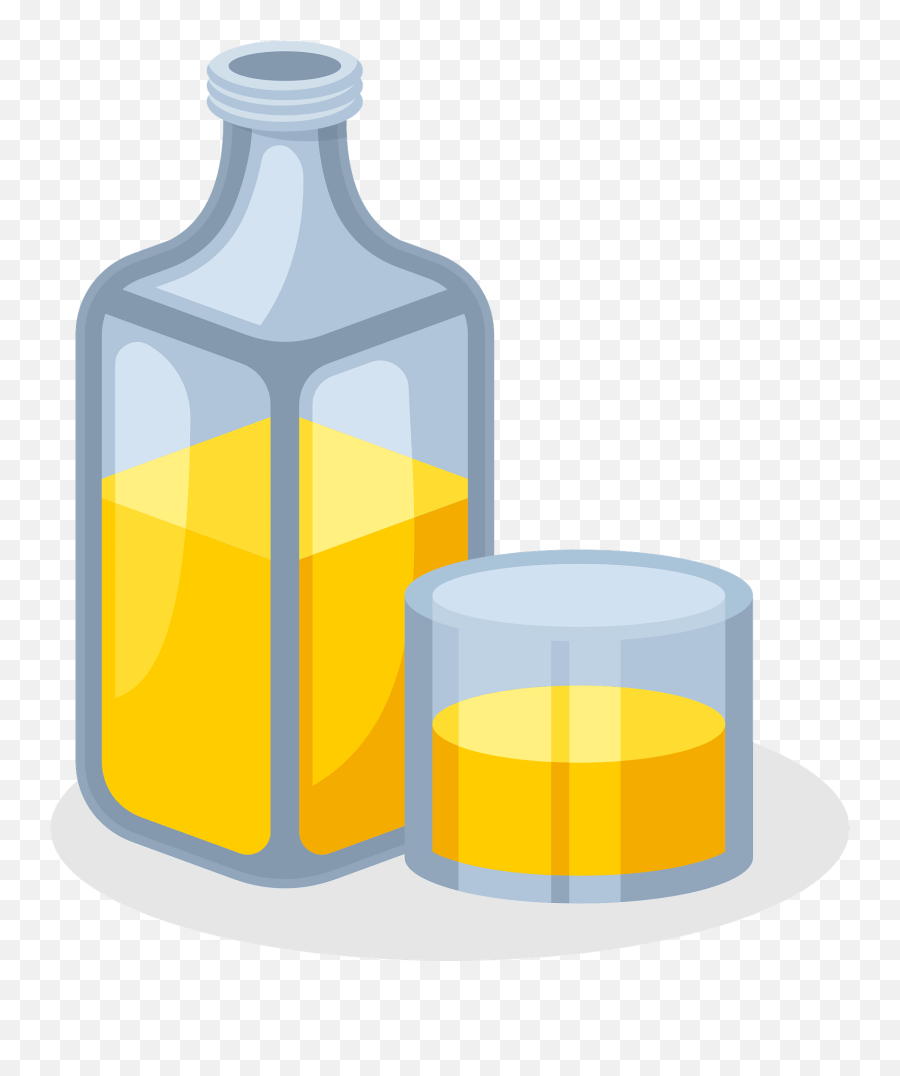 Bottle And Glass Clipart - Botol Clip Art Emoji,Whiskey Glass Emoji