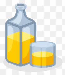 Bottle And Glass Clipart - Botol Clip Art Emoji,Whiskey Glass Emoji