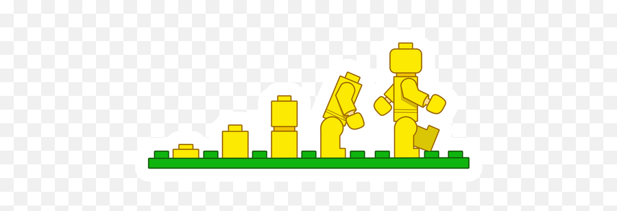 Lego Evolution Sticker - Sticker Mania Language Emoji,Lego Emoji