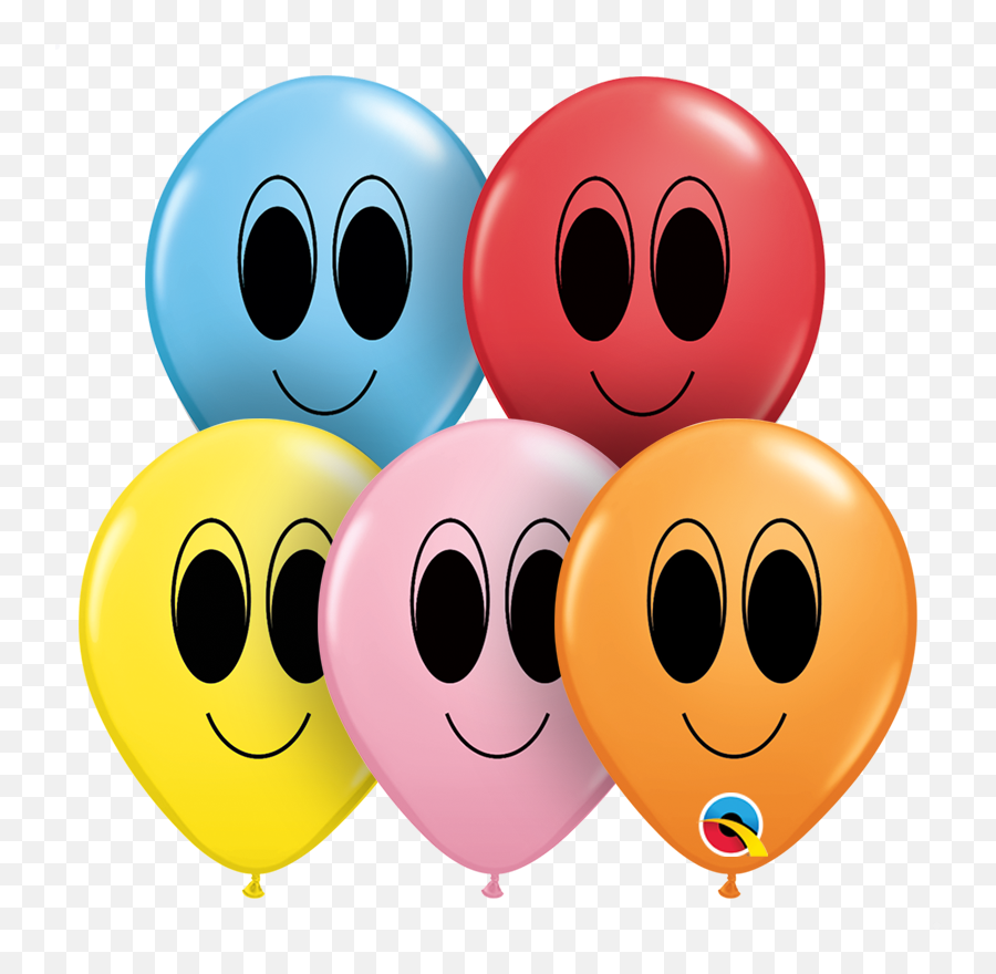 Smiley Faces - 5 Balloons Emoji,Emoji With Eyelashes