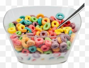 Food Cereal Frootloops Colorful Sticker - Froot Loops Bowl Emoji,Emoji In Cereal