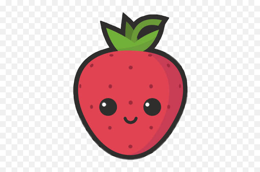 Fresa Sticker - Cartoon Kawaii Cute Strawberry Emoji,Emojis De Fresas