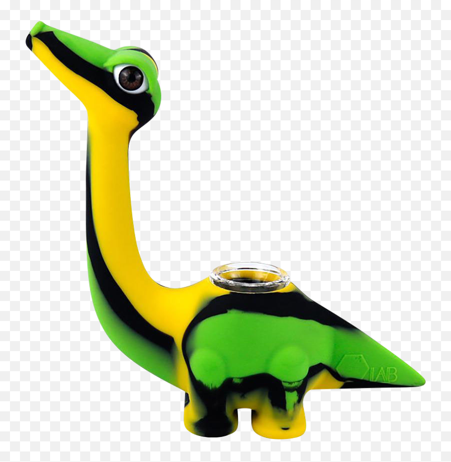 Dinosaur Silicone Hand Pipe With Glass Bowl - Dinosaur Smoking Pipe Emoji,Emoji For A Toke