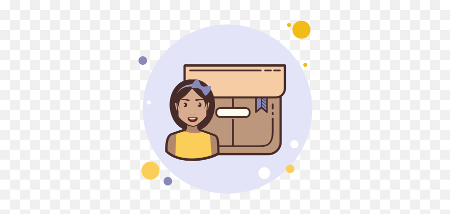 Brown Hair Girl Product Box Icon - Happy Emoji,Brown Haired Girl Emojis