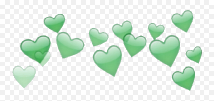 Green Mint Heart Crown Emoji Sticker By Louis - Heart Crown Transparent Green,Emojis Of Crowns Or Hearts