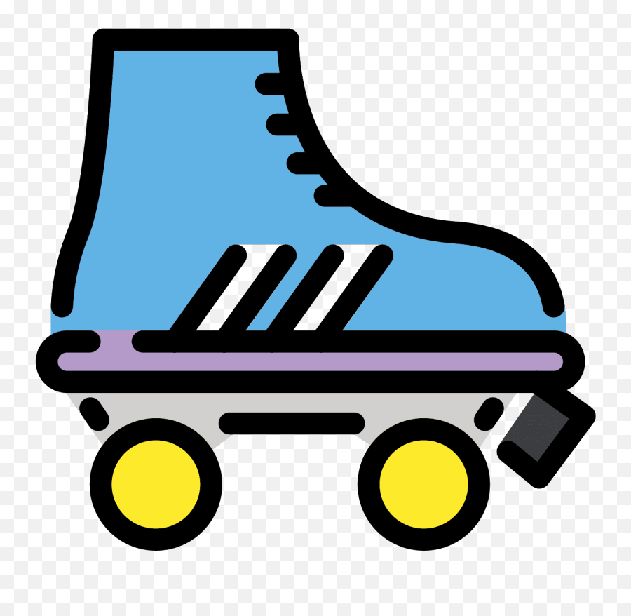 Roller Skate Emoji Clipart - Patines Emoji,Skateboard Emoji