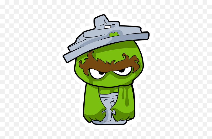 Cartoon Angry Oscar The Grouch Sticker - Baby Oscar The Grouch Cartoon Emoji,Emotion Cartoon.mocir