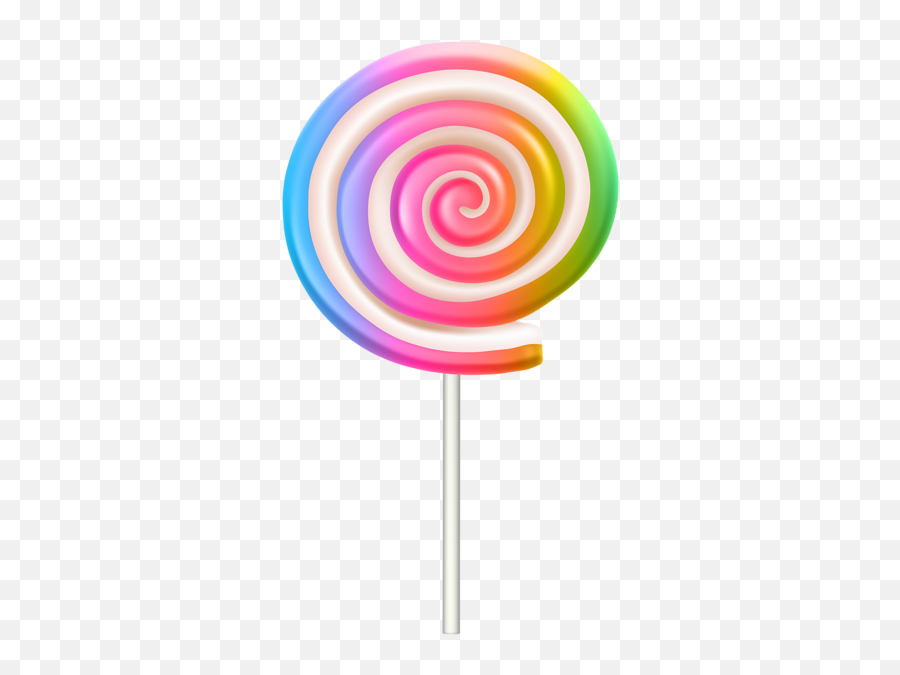 Rainbow Swirl Lollipop Png Clipart Emoji,Emoji Candy Stick Ingredients
