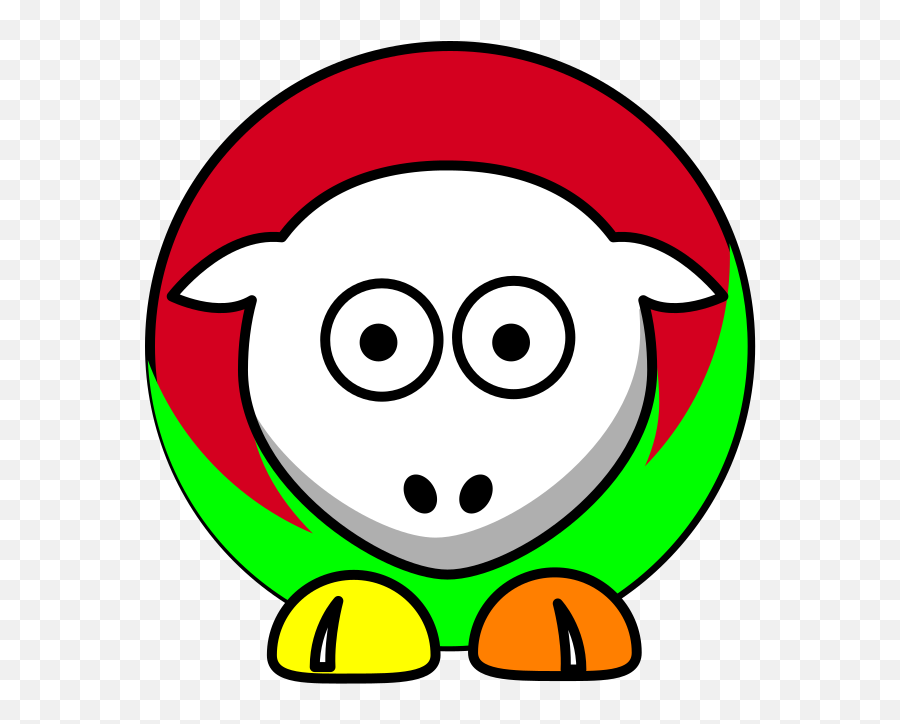 Sheep Gum Drop Colors Red Green Yellow White Orange Svg - Clip Art Emoji,In Modesty Emoticon