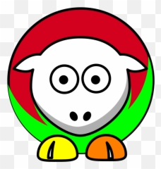 Sheep Gum Drop Colors Red Green Yellow White Orange Svg - Clip Art Emoji,In Modesty Emoticon