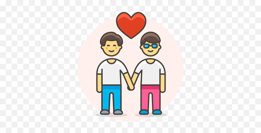 Couple Gay Hands Hold Free Icon Of - Icone Casal Gay Emoji,Gay Wave Emoticon