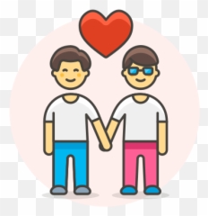 Couple Gay Hands Hold Free Icon Of - Icone Casal Gay Emoji,Gay Wave Emoticon