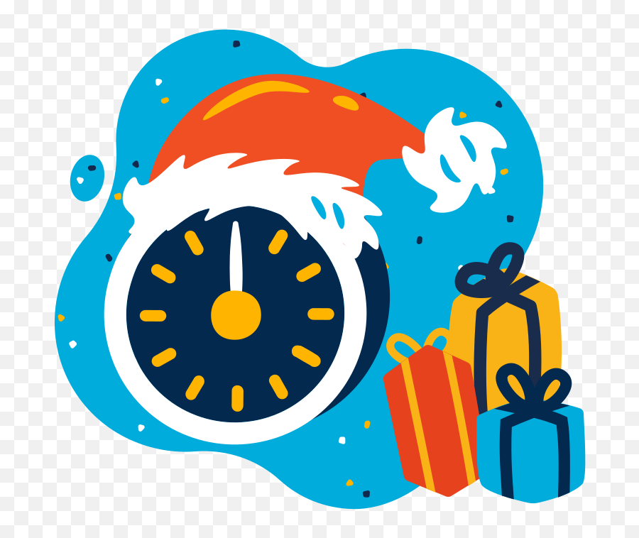 Christmas Midnight Clipart Illustration - Dot Emoji,Clock Emoji Royalty Free