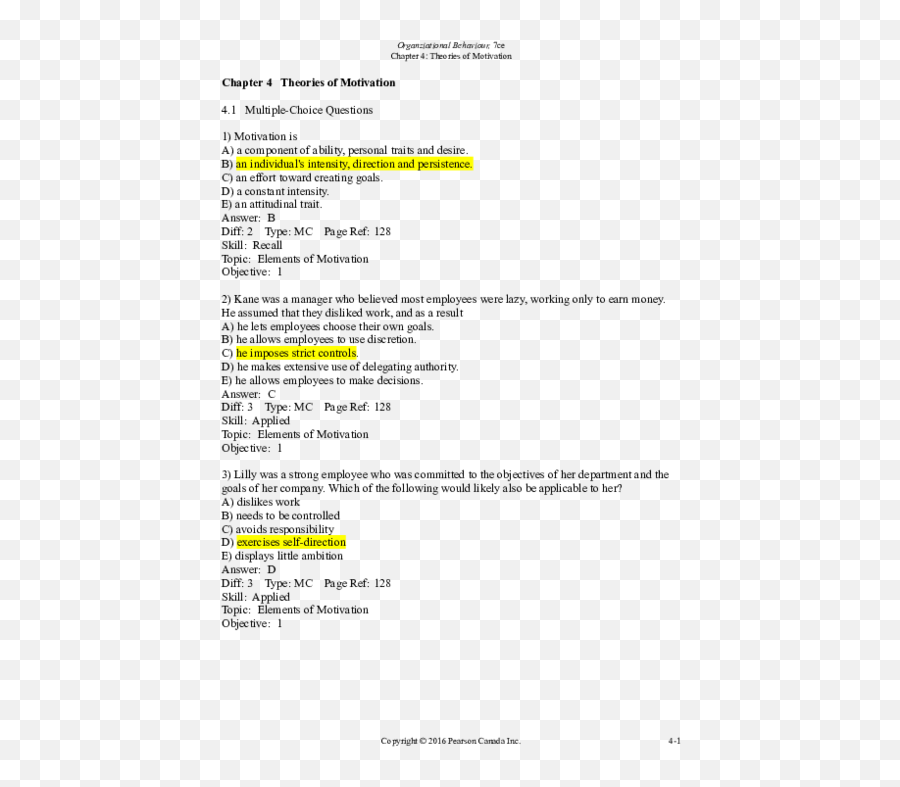 Chapter 4 Theories Of Motivation 4 - Motivation Mcqs Emoji,Chapter 8motivation And Emotion Behaviorismmotivationmotivational State Or Driveincentive