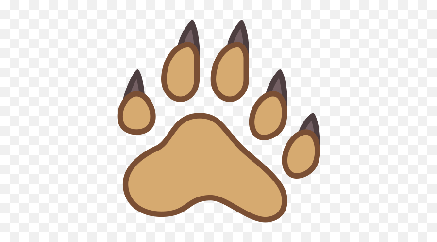 Bear Footprint Icon In Office Style - Bear Footprint Clipart Emoji,Bruins With Bear Emojis