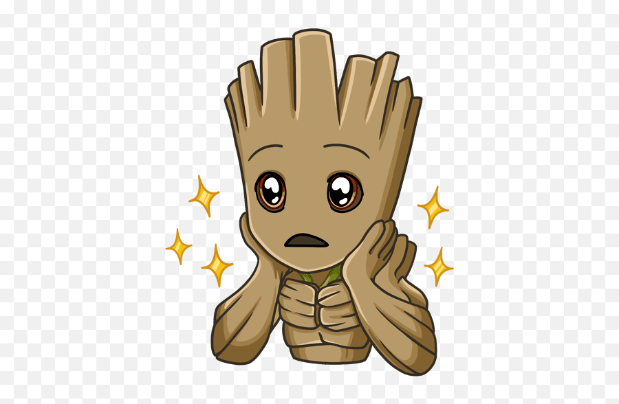 Vk Sticker 33 From Collection Rocket And Groot Download For Emoji,Guardians Of The Galaxy Using Emojis