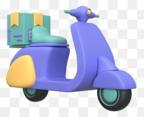 Premium Fast Delivery 3d Illustration Download In Png Obj Emoji,Transparent Moped Emoji