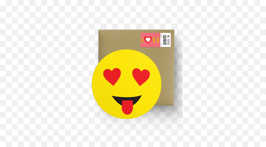 Heart Eyes With Tongue Emoji Cut - Outs Happy,How To Do Heart Eyes Emoji