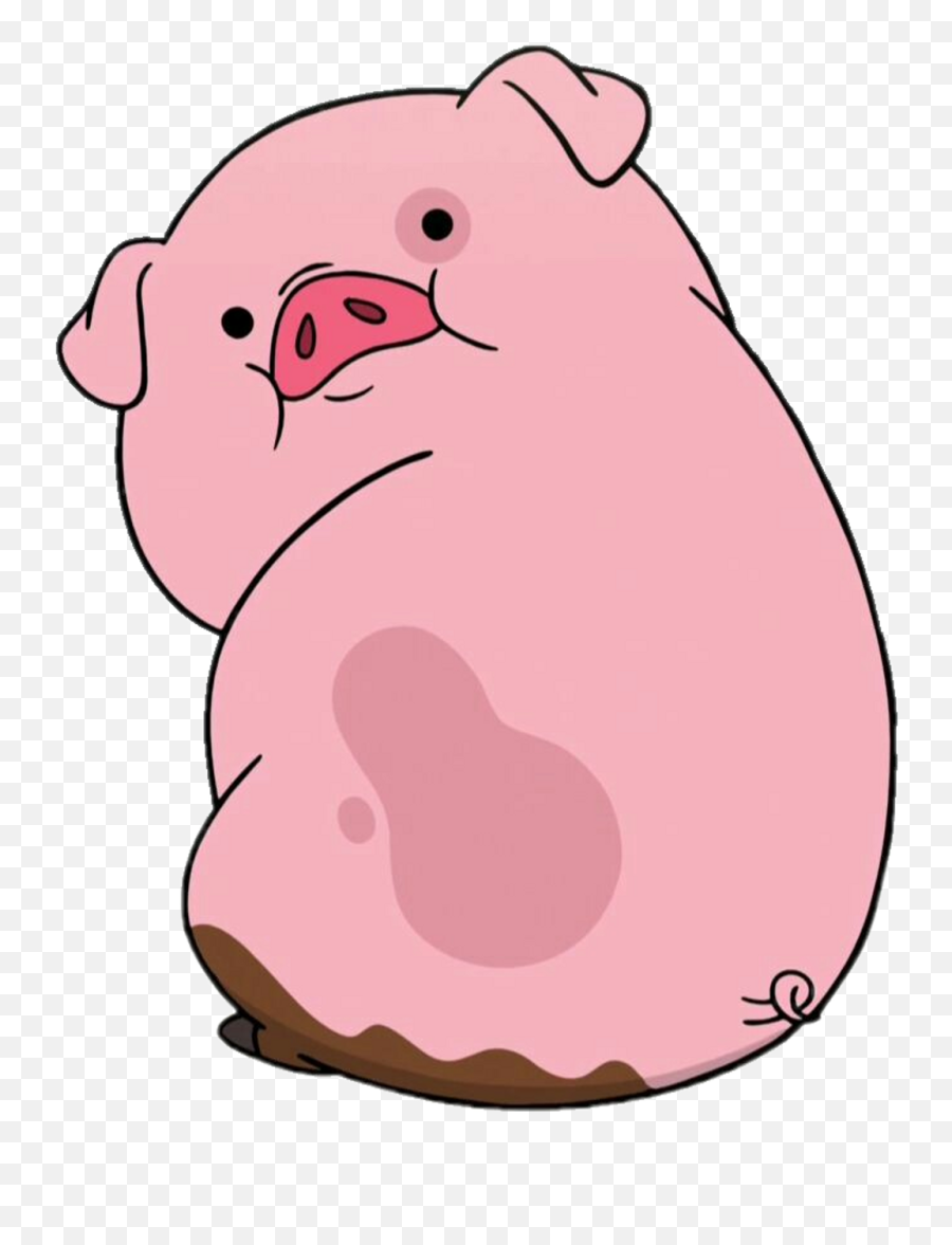 Gravity Falls Waddles Looking Back - Pig From Gravity Falls Waddles The Pig Transparent Emoji,Discord Pig Emoji