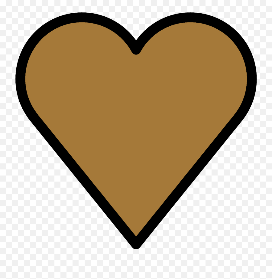 Brown Heart Emoji Clipart - Girly,Heart Emojis