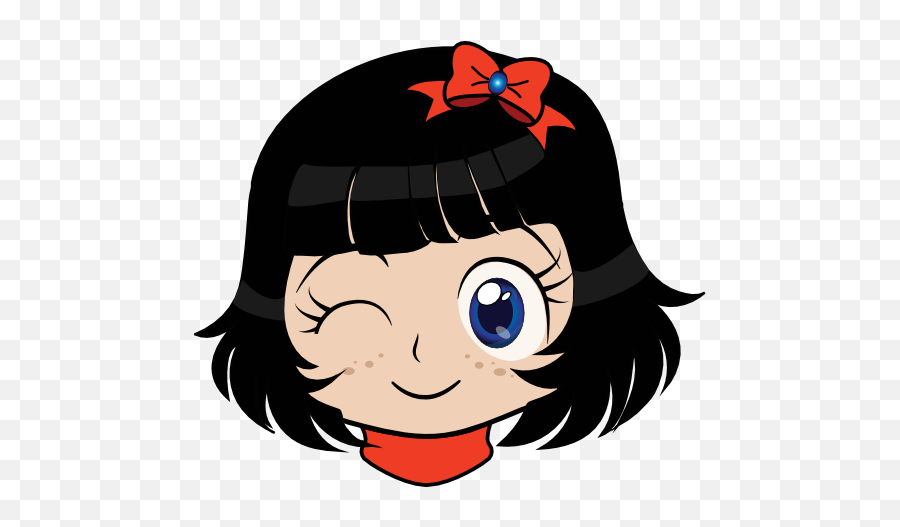 Winky Girl Manga Smiley Emoticon Clipart I2clipart - Smiley Manga Emoji,Winky Emojis