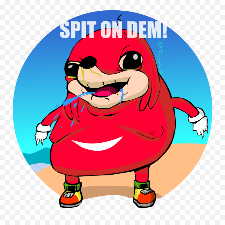 Ugandan Knuckles Spit On Dem Clipart - Uganda Knuckles Emoji,Spit Take Emoji