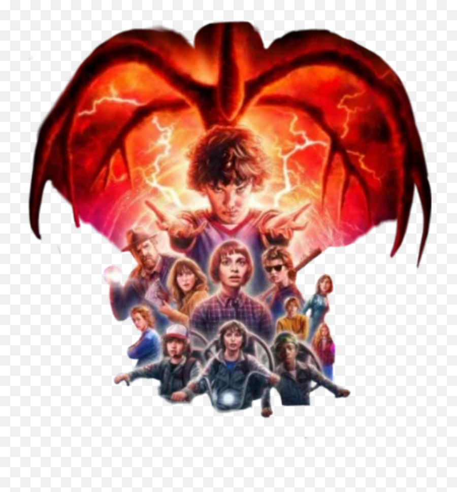 Dustin Mike Jane Hooper Joyce Sticker - Stranger Things Check Emoji,Demogorgon Emoji