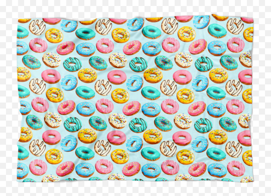 Donut Enthusiast Fleece Blanket - Fleece Donut Blanket Emoji,Donut Emoji Cut File