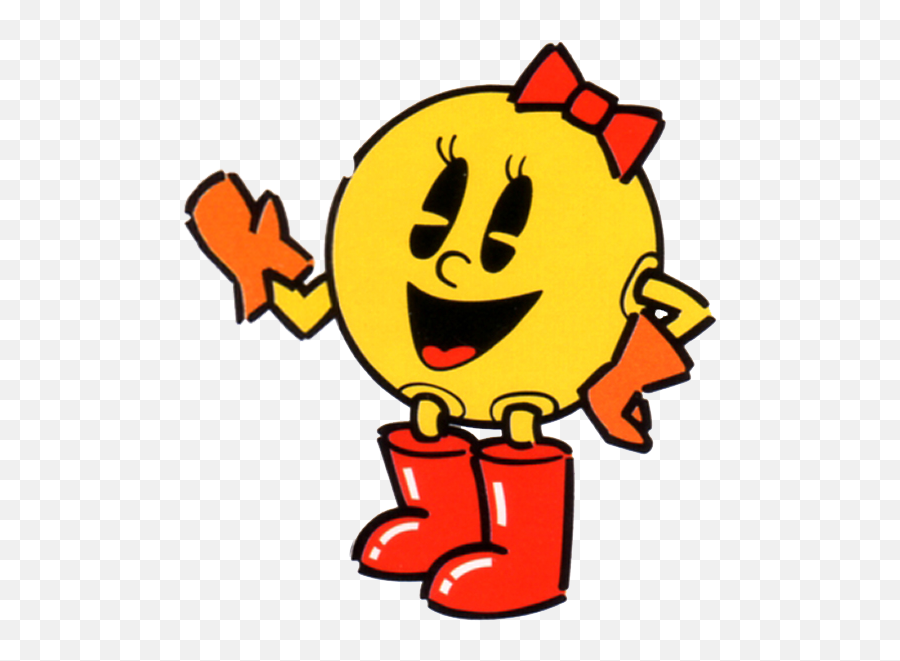 Ms - Ms Pac Man Transparent Emoji,V Emoticon Meaning