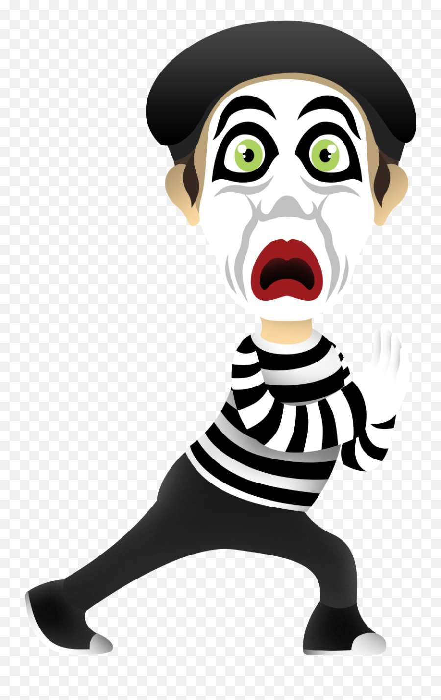 Pantomime - Mime Clipart Transparent Background Emoji,Pantomim Face Emotions