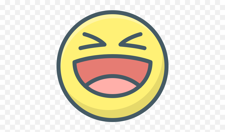 Face Laugh Laughter Lol Smiley Icon - Lol Face Emoji,Laughing Emoticon