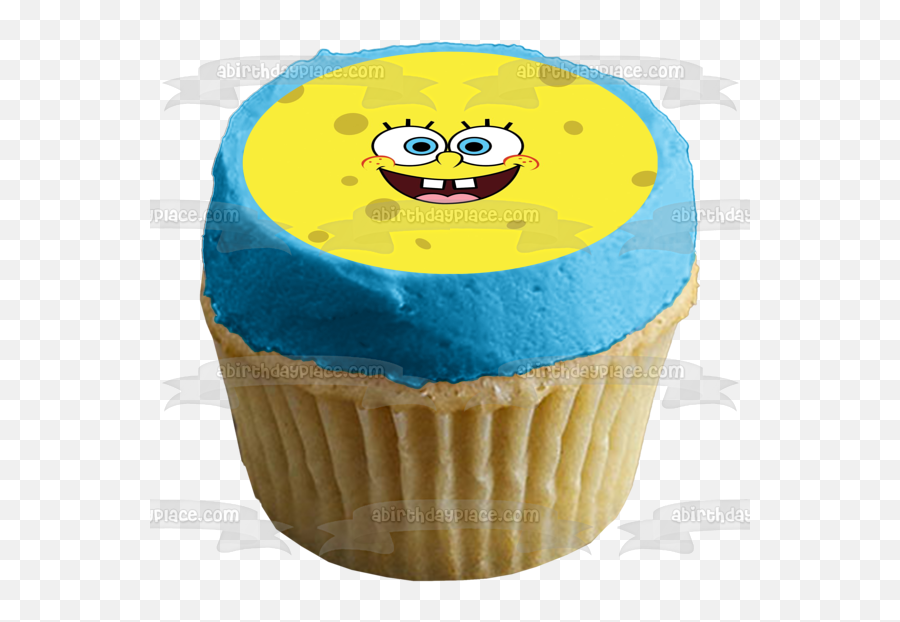 Spongebob Squarepants Sponge Bob Square Pants Face Edible Cake Topper Image Abpid00484 - A Birthday Place Emoji,Bob Emoticon