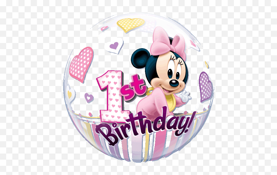 Character Birthday Balloons - Happy Birthday 1 Ans Emoji,Mickey Mouse Birthday Emoticon