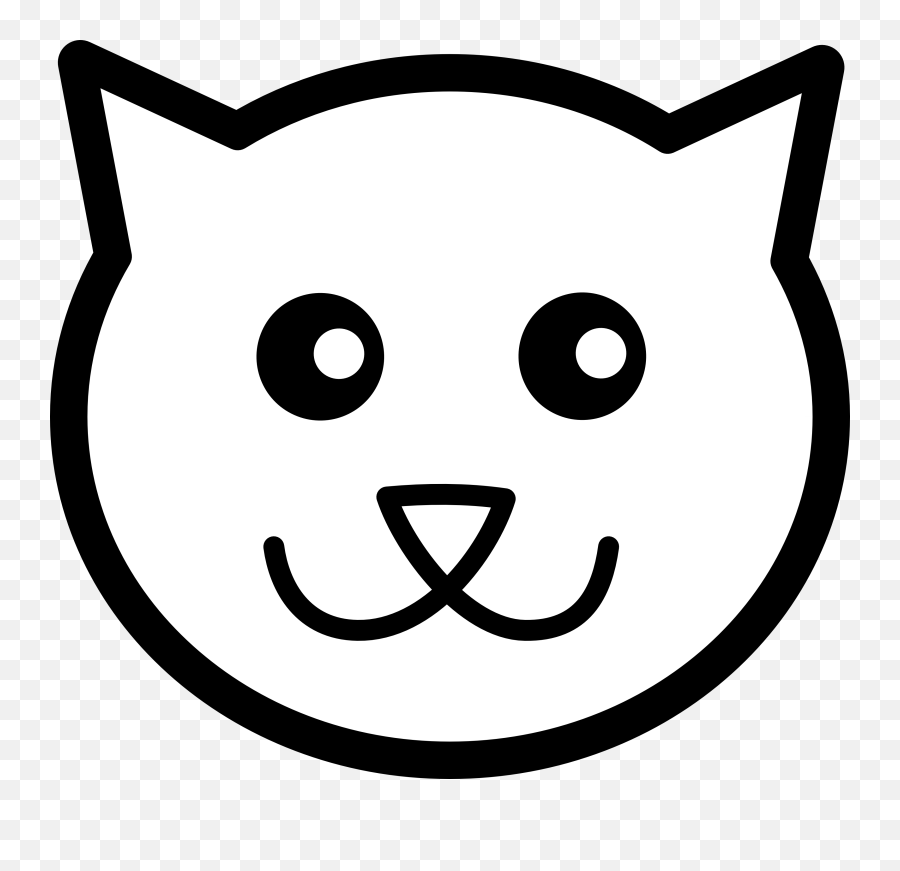 Cat Line Art By Gammillian Emoji Coloring Pages Cat - Cartoon Cat Head Drawing,Kitty Emoji