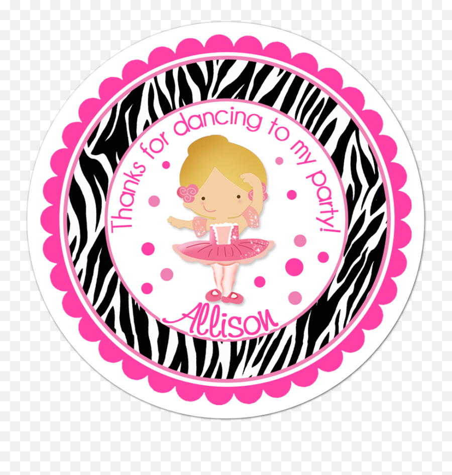 Ballerina Wide Zebra Print Border Personalized Sticker - Barbie Thank You For Coming Tag Emoji,Did You Know Emojis Border Ballerina Wide Zebra Print Border Personalized Sticker - Barbie Thank You For Coming Tag Emoji,Did You Know Emojis Border